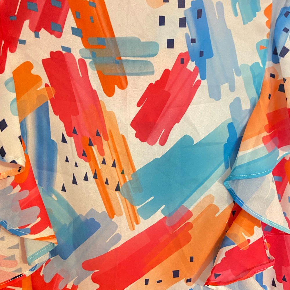 Colorful Abstract blouse - Picture 4 of 4